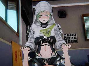 arknights fluorite pregnant doggy bondage 4k