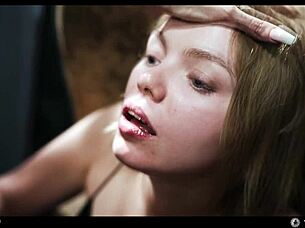 Blonde, kneel and lick my pussy like a vampire slave?