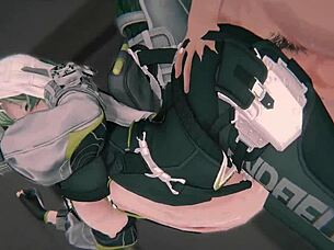 arknights fluorite pregnant doggy bondage 4k