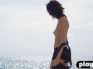 sade mare strips petite body outdoors