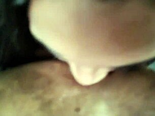 wife gives first greek kiss blowjob pussy fuck and facial cumshot