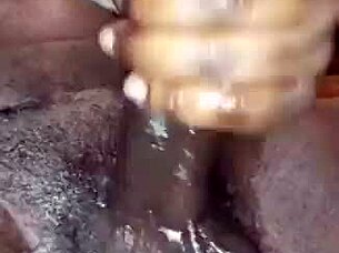 black lover screams handjob orgasm on huge cock