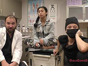 doctor's scrubs hide stacy and jasmine's wet tease