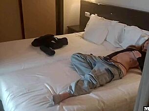 pretty spanish dorm girl masturbates then gets roommate's rough pounding 😏🍑