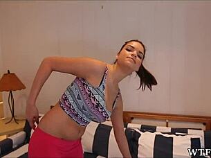 hot latina maid cleans up in sexy bra and panties only