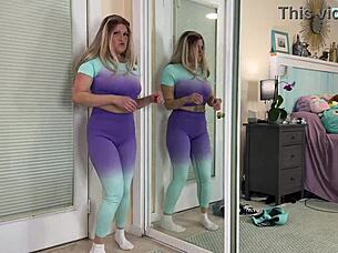 tabithaxxx's sexy milf gym workout clothes try-on haul