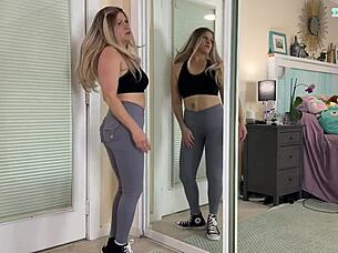 tabithaxxx's sexy milf gym workout clothes try-on haul