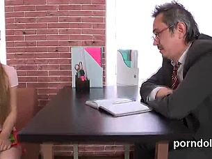 bookworm falls for instructor's deep seduction