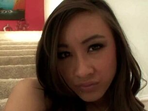 Leah begs for monster cock stuffing her tight holes before throat cumshot