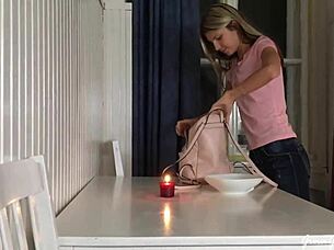 Skinny Blonde Teens BDSM Lesbian Halloween Fetish Fuck