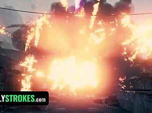 Petite latina tits kissed in mmf shower 3some