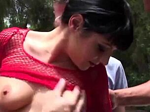 i beg for her insane blowjobs before she takes double penetration pounding