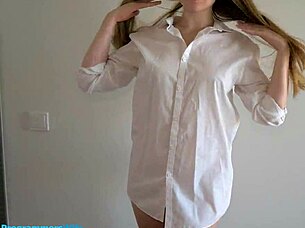 skinny brunette evelyn sucks monster cock bent over pussy fucked hard