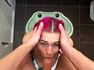 stuck in the washing machine? this big cock will pull her out