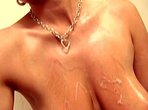 Stunning Blonde Strips Teases Gropes in Outfits Shower
