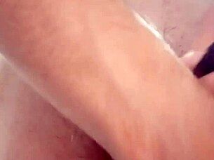 using hot water on prolapse shaves tattooed cock for stretched anal bliss