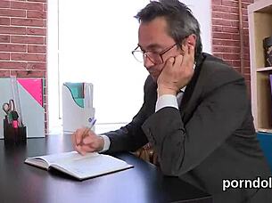 bookworm falls for instructor's deep seduction