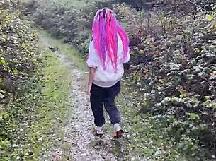 Rough forest spanking teen pussy fuck cum mouth squirt 😈🌲💦