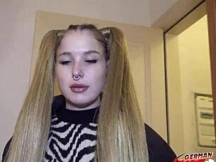 GERMAN PIGTAILS TEEN 18+ BENT OVER FOR MONSTER ANAL CASTING!