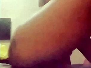 Ebony beauty seduces with her big clit and ass