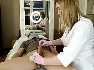 how does this horny russian milf shave her hairless pussy close-up before monster cock hardcore fuck?