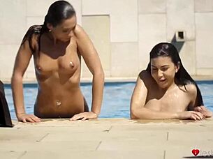 pert young lesbian babe orgasms hard outdoors fingering pussy lesbea
