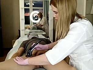how does this horny russian milf shave her hairless pussy close-up before monster cock hardcore fuck?