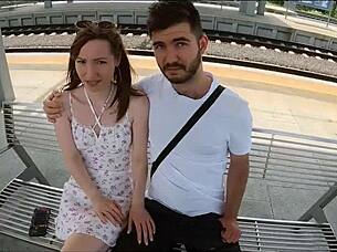sexy czech babe sucking cock for cash in steamy office casting interview pov