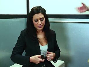 imagine this brunette milf turning elevator into cock fuck spot