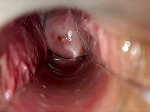 feel my vagina pulsating with intense horny orgasm speculum closeup