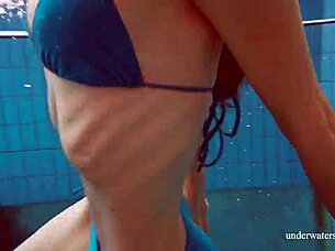 Martina, wanna see my tight pussy in blue bikini underwater?