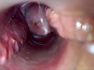 feel my vagina pulsating with intense horny orgasm speculum closeup