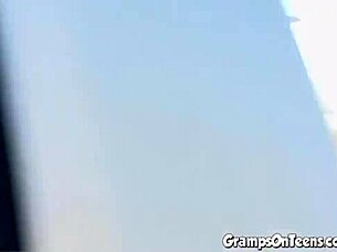 Cheerleader student sucks and fucks coach's throbbing cock