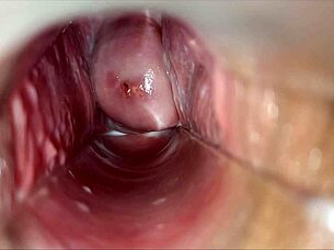 feel my vagina pulsating with intense horny orgasm speculum closeup