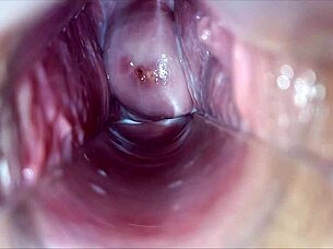 feel my vagina pulsating with intense horny orgasm speculum closeup