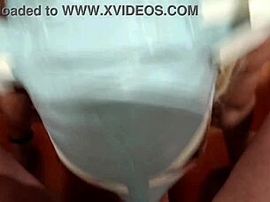 Blonde Milf Pigtails Swing in Gagging POV Cum Swallow