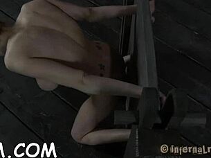 😈 honey tied in latex dress punished rough bdsm garage bondage 😈