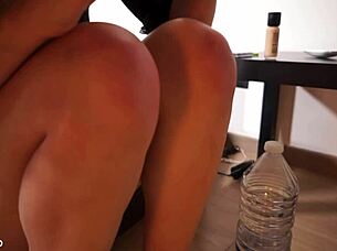 francesca palma gets feet care with red polish