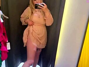 Stunning Blonde Stepmom Flashes Big Tits In Changing Room Fetish