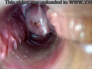 feel my vagina pulsating with intense horny orgasm speculum closeup