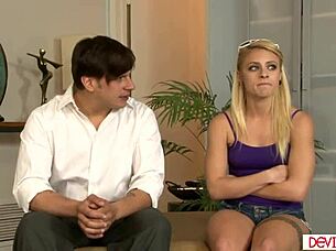 stepdaughters blonde bff sucks deepthroat monster cock shaved pussy