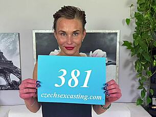 czech brunette pornstar rides cock in casting