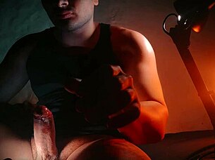 sexy bodybuilder cums in exquisite slow motion glow