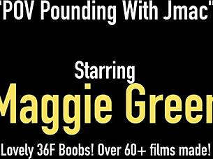 Huge-titty redhead milf Maggie Green takes POV cock deep in shaved cunt