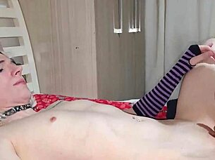 Post-Christmas fuck fest with cute skinny Latina's tight pussy waiting
