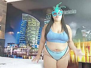 Thick homemade milf shows off huge tits in first casting fuck