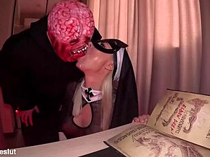 Unholy Nun CrazyWifeSlut Summons Anal Demon for Rough Creampie