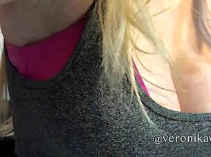 veronikavonk flashes huge natural asian boobs voyeur style