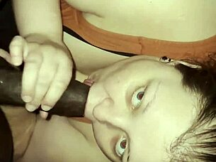 late night she sucks monster black cock like a demon