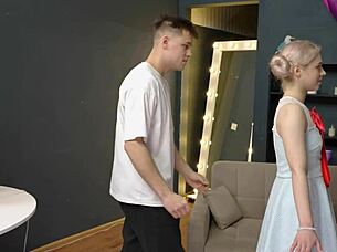 flexible teen gymnast's anus gets acrobatically destroyed